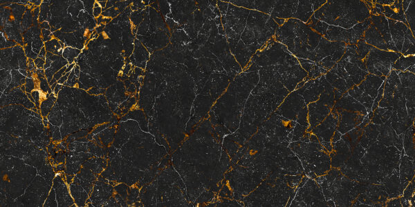 Marbre noir veiné d'ambre. Marbre noir veiné d'ambre.