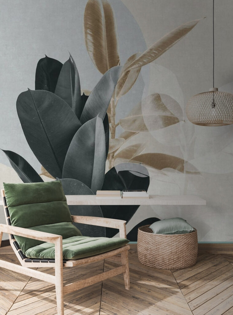 Elegant foliage against a muted backdrop Elegant foliage against a muted backdrop