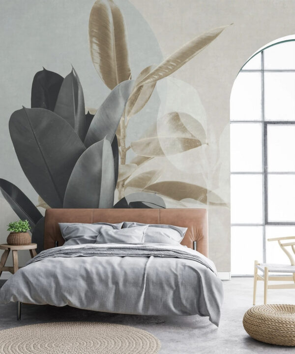 Un feuillage élégant sur une toile de fond discrète Un feuillage élégant sur une toile de fond discrète