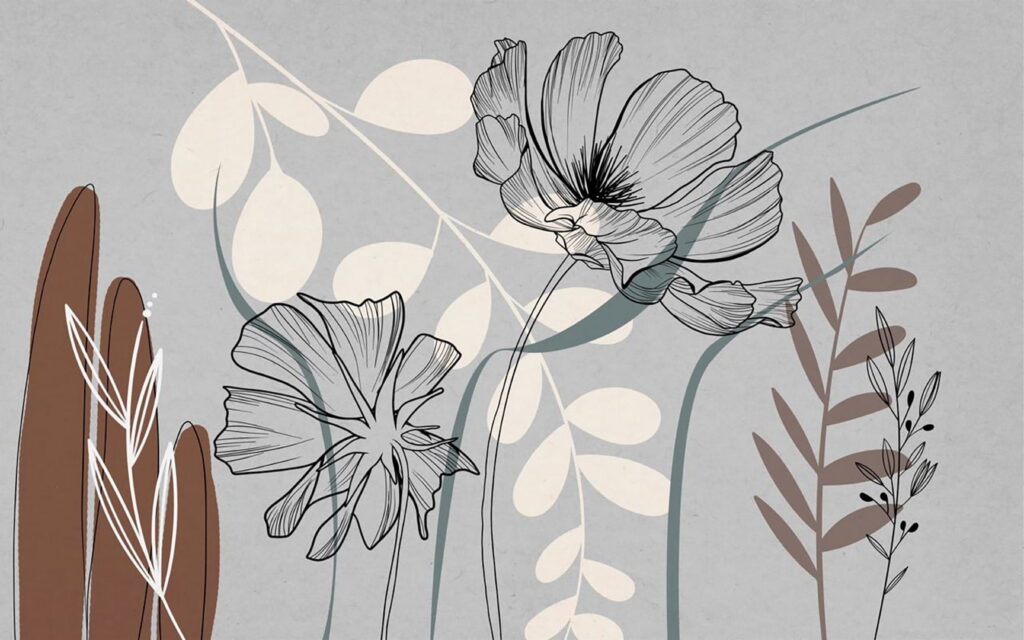Dessin de fleurs et de feuilles Dessin de fleurs et de feuilles