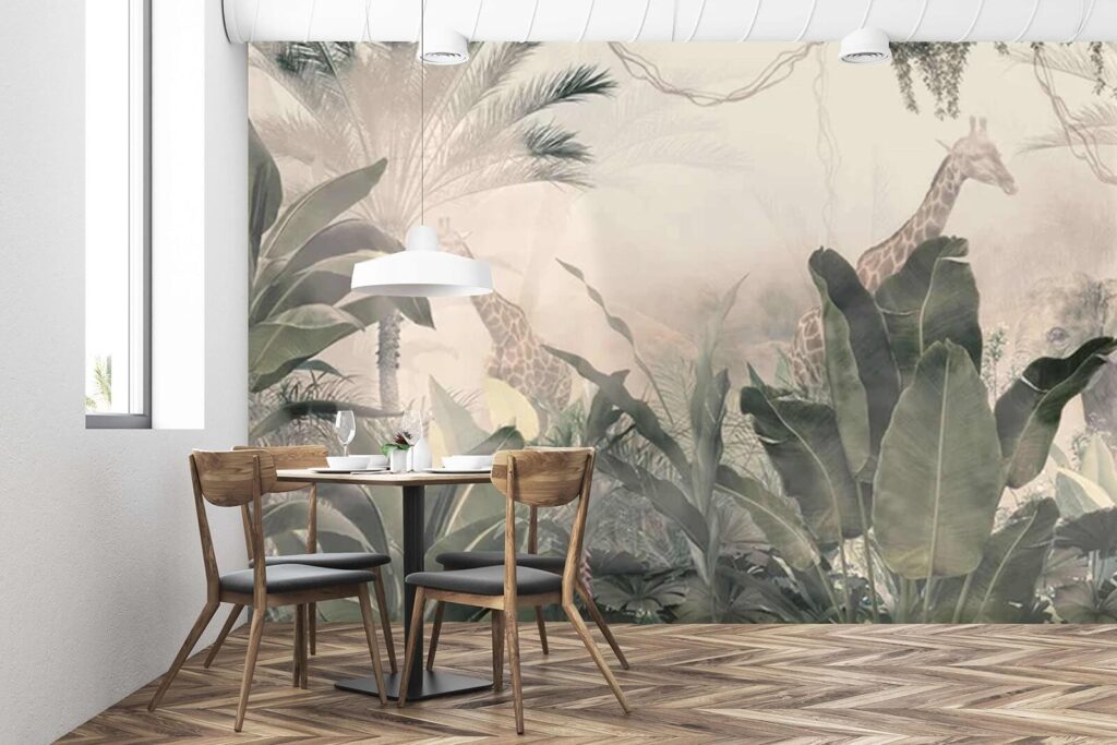 u71250piq1m 1024x683 - Girafes dans une forêt avec des arbres et des plantes - tegory