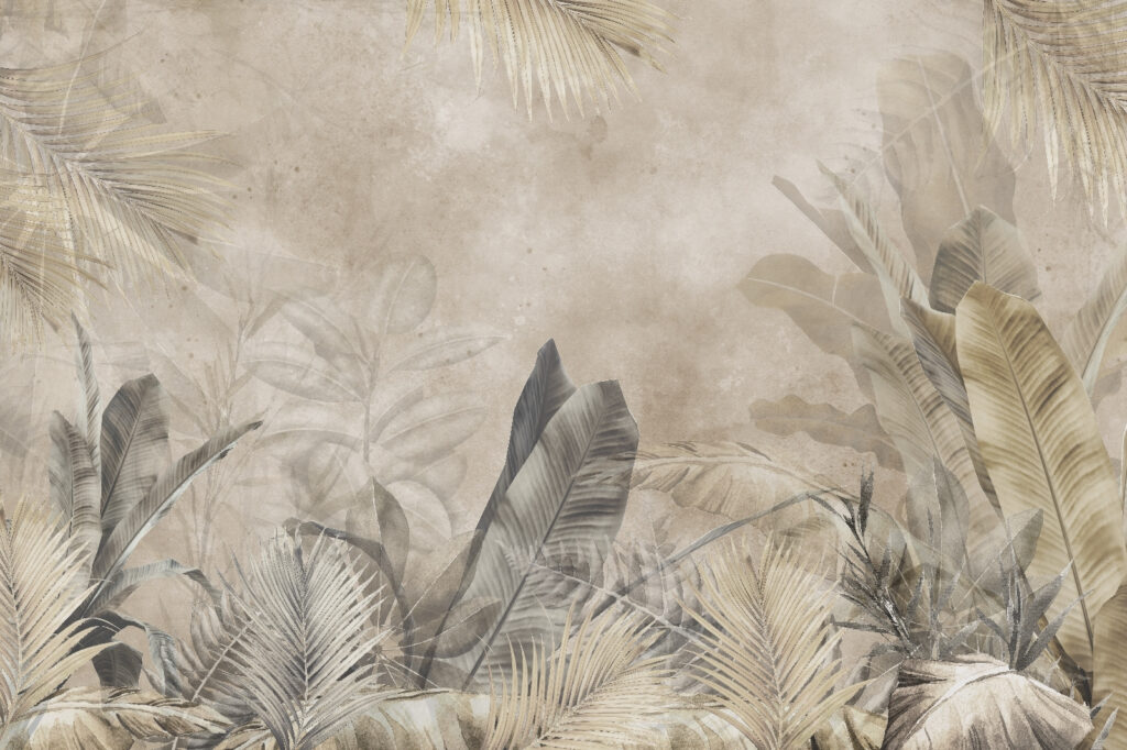 Élégant dessin de feuillage tropical. Élégant dessin de feuillage tropical.