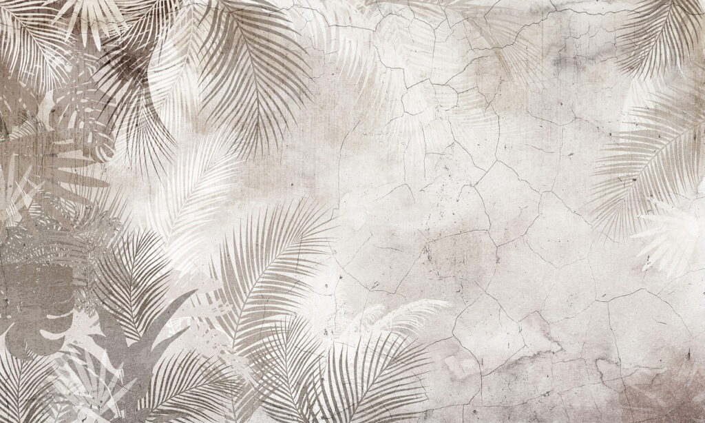Mur avec feuilles de palmier Mur avec feuilles de palmier