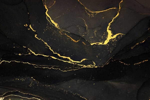 Elégant marbre noir avec des veines jaunes Elégant marbre noir avec des veines jaunes