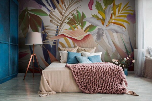 Un feuillage tropical vibrant en harmonie. Un feuillage tropical vibrant en harmonie.