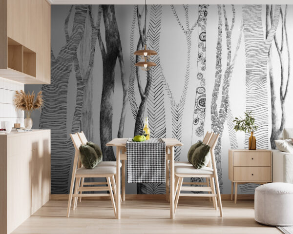 Dessin d'arbres avec des lignes Dessin d'arbres avec des lignes