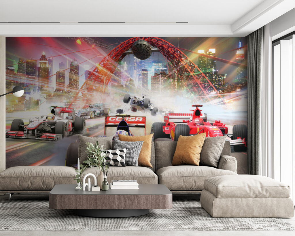 Race car racing on a track Race car racing on a track