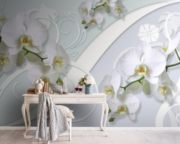 De belles orchidées sur un fond doux De belles orchidées sur un fond doux