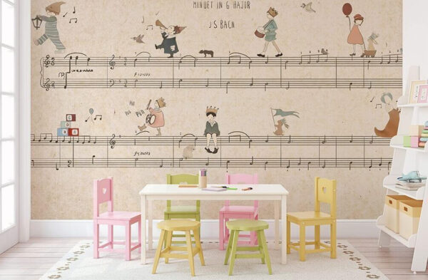 Feuille de musique avec des dessins de personnes jouant des instruments u62131pir2 600x393 - Feuille de musique avec des dessins de personnes jouant des instruments - tegory
