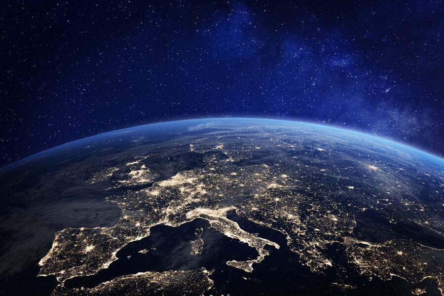 Vue de la terre depuis l'espace Vue de la terre depuis l'espace