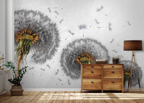 Pissenlits se dispersant dans la brise. Pissenlits se dispersant dans la brise.