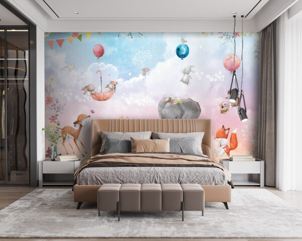 Peinture murale d'animaux et de ballons u59964pib115 600x480 - Peinture murale d'animaux et de ballons - tegory