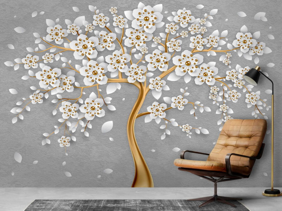 Arbre avec des fleurs et des feuilles blanches u59828pig2 900x675 - Arbre avec des fleurs et des feuilles blanches - tegory