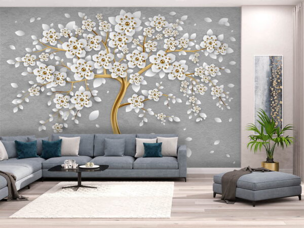 Arbre avec des fleurs et des feuilles blanches u59828pig1m 600x450 - Arbre avec des fleurs et des feuilles blanches - tegory
