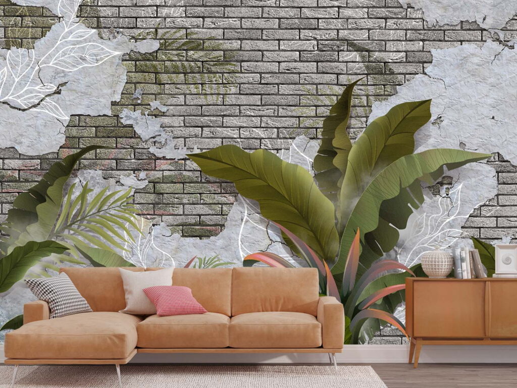 Mur de briques avec des feuilles et un mur de briques u59823pig2 1024x768 - Mur de briques avec des feuilles et un mur de briques - tegory