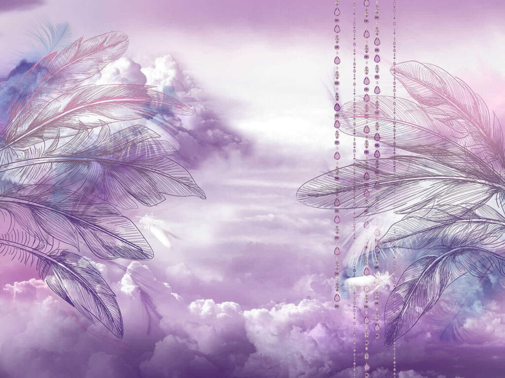 Nuages violets et roses et ciel violet avec nuages Nuages violets et roses et ciel violet avec nuages