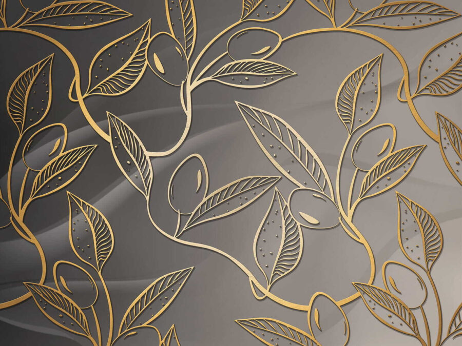 Motif floral élégant sur fond sombre
