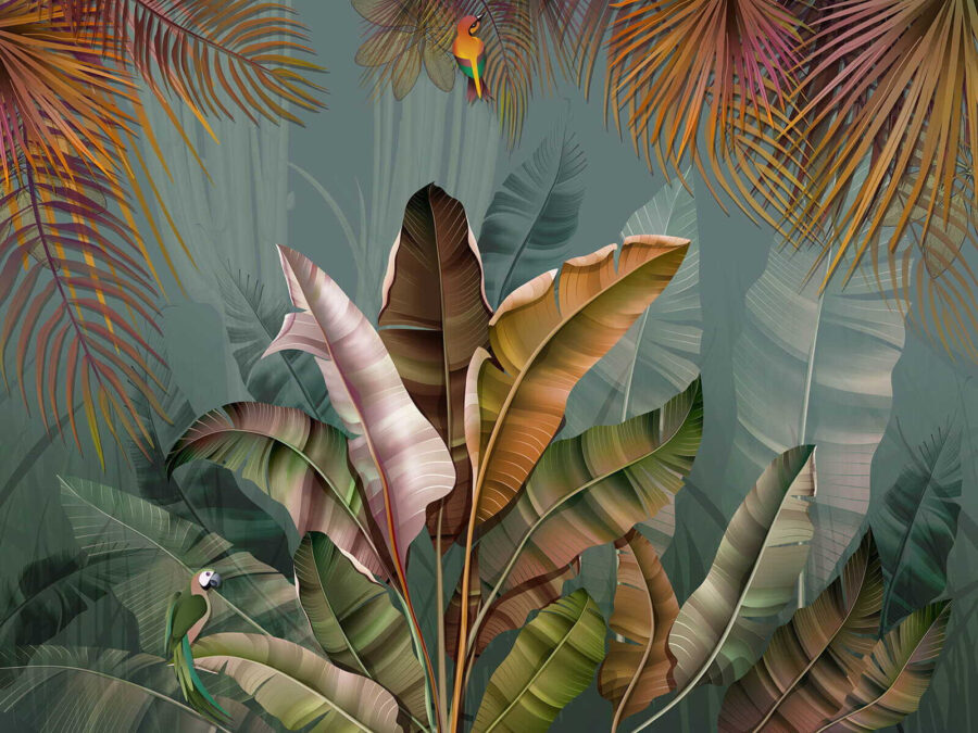Feuillage tropical aux couleurs éclatantes