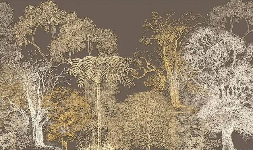 Paysage serein d'arbres abstraits Paysage serein d'arbres abstraits