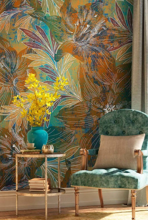 Papier peint Papier peint Belle inspiration pour les motifs floraux. (UGS : u59571)