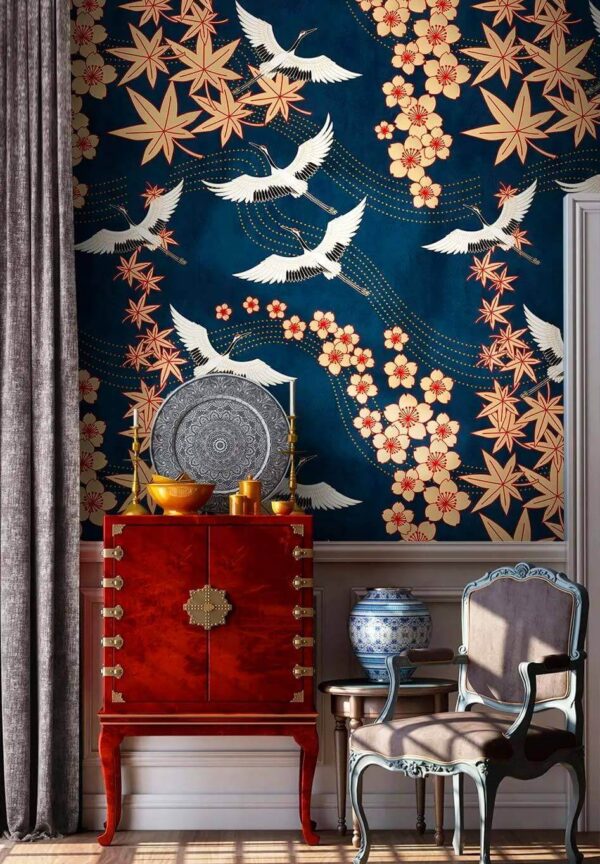 Motif de fleurs et d'oiseaux u59517pig1m 600x864 - Motif de fleurs et d'oiseaux - tegory