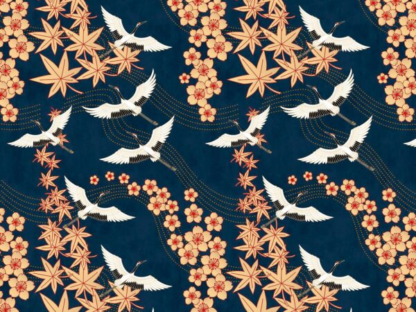 Motif de fleurs et d'oiseaux u59517p 600x450 - Motif de fleurs et d'oiseaux - tegory