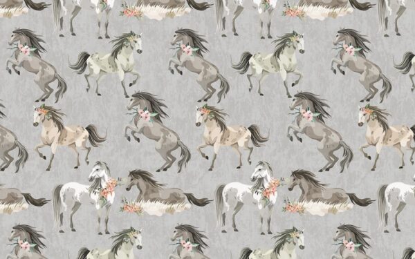 Motif de chevaux avec des fleurs u59511p 600x375 - Motif de chevaux avec des fleurs