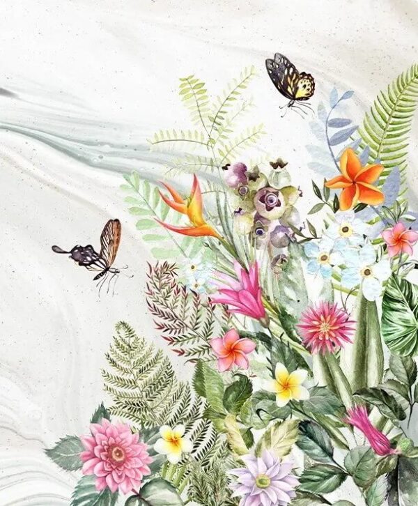 Peinture de fleurs et de papillons Peinture de fleurs et de papillons