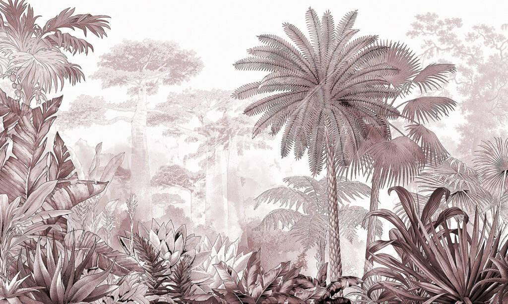 Un groupe d'arbres et de plantes Un groupe d'arbres et de plantes