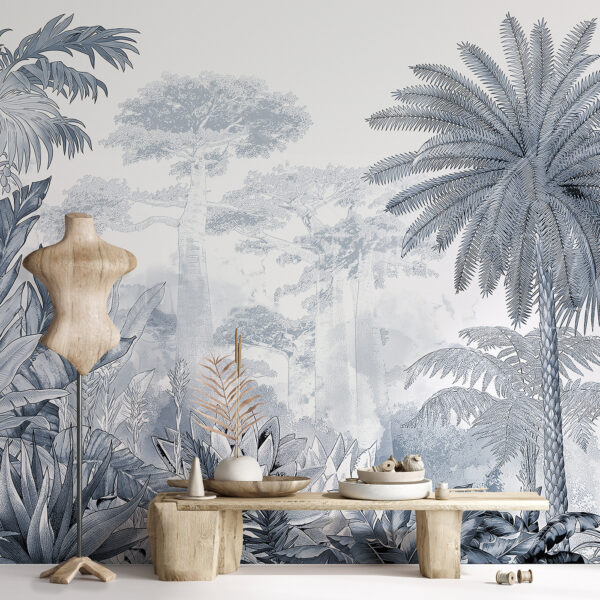 A group of trees and plants