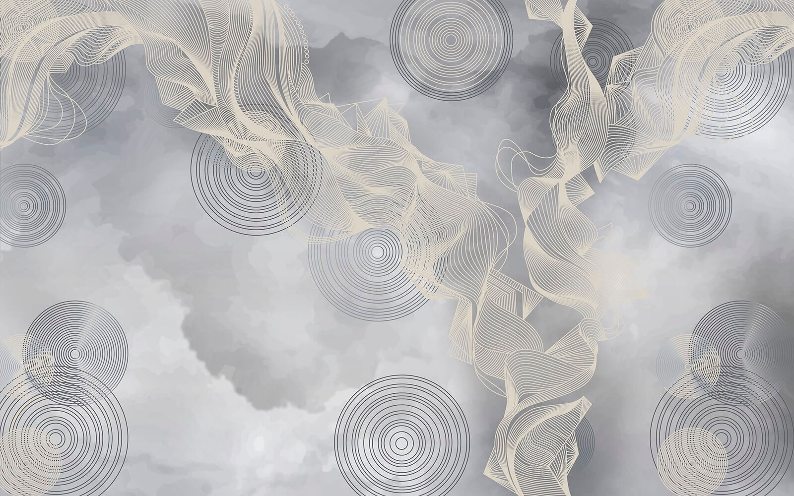 Fond gris et blanc avec des cercles et des lignes u58943p - Fond gris et blanc avec des cercles et des lignes - tegory