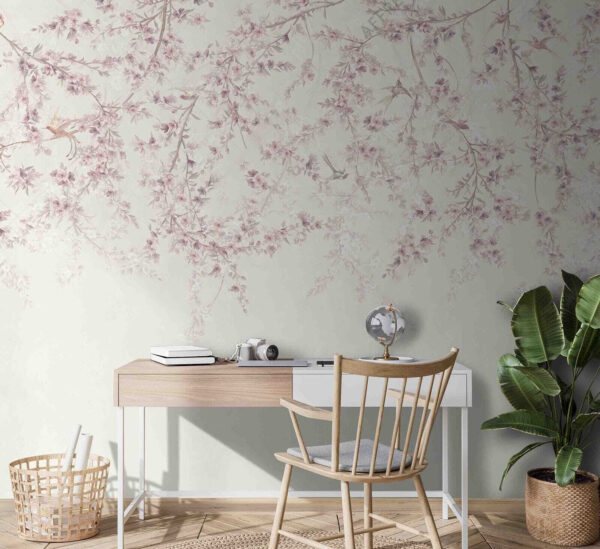 Peinture d'oiseaux sur une branche d'arbre Peinture d'oiseaux sur une branche d'arbre