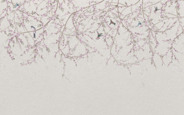 Peinture d'oiseaux sur une branche d'arbre Peinture d'oiseaux sur une branche d'arbre