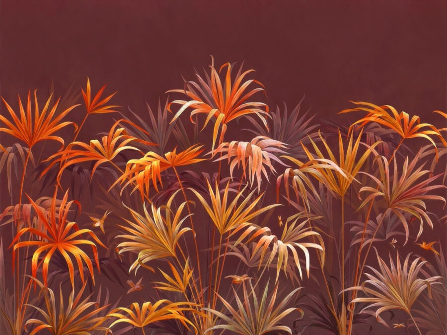 Un feuillage vibrant sur une toile de fond riche. Un feuillage vibrant sur une toile de fond riche.