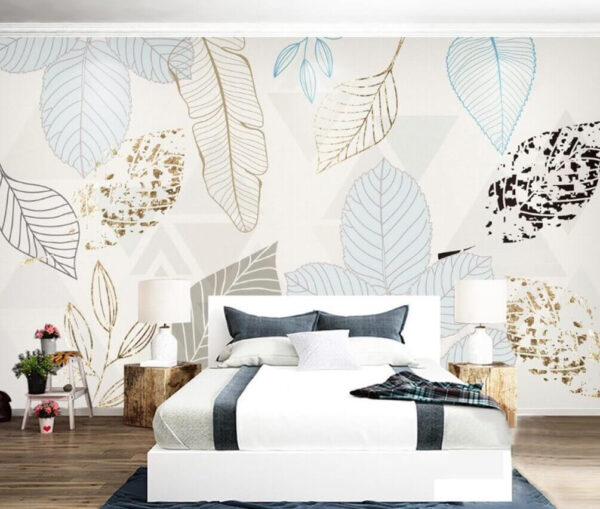 Motif de feuilles sur fond blanc Motif de feuilles sur fond blanc