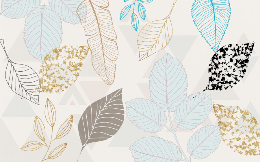 Motif de feuilles sur fond blanc Motif de feuilles sur fond blanc