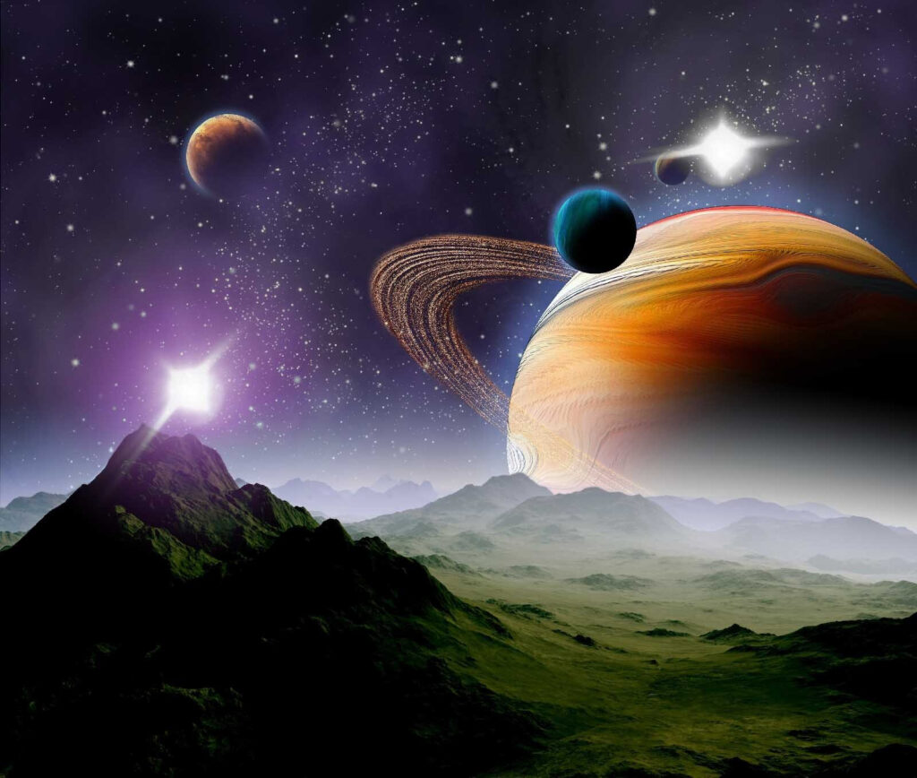 Planètes et étoiles dans l'espace Planètes et étoiles dans l'espace