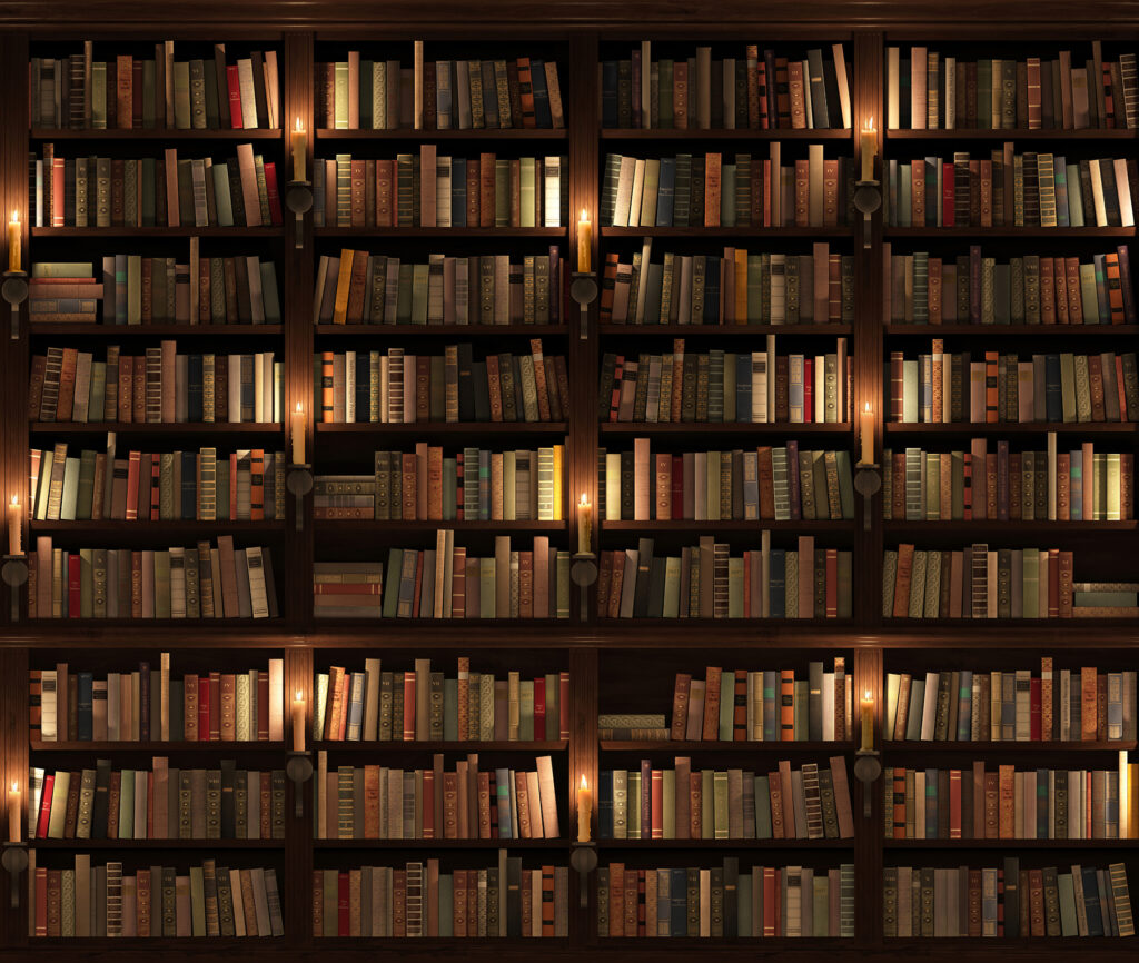 Grande bibliothèque remplie de livres Grande bibliothèque remplie de livres