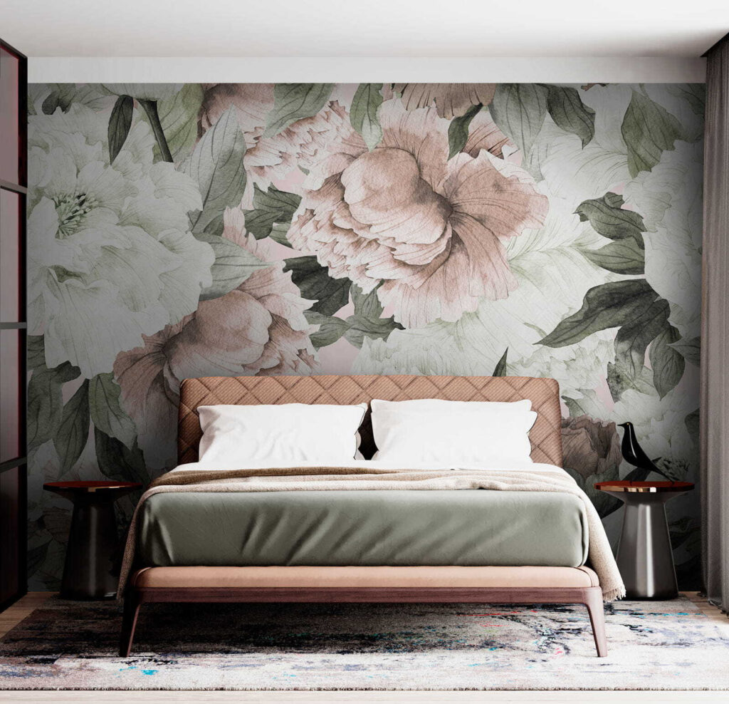 Delicate floral patterns in soft hues