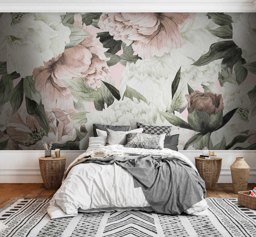 Des motifs floraux délicats dans des teintes douces