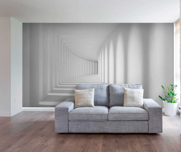 White room with columns and light White room with columns and light