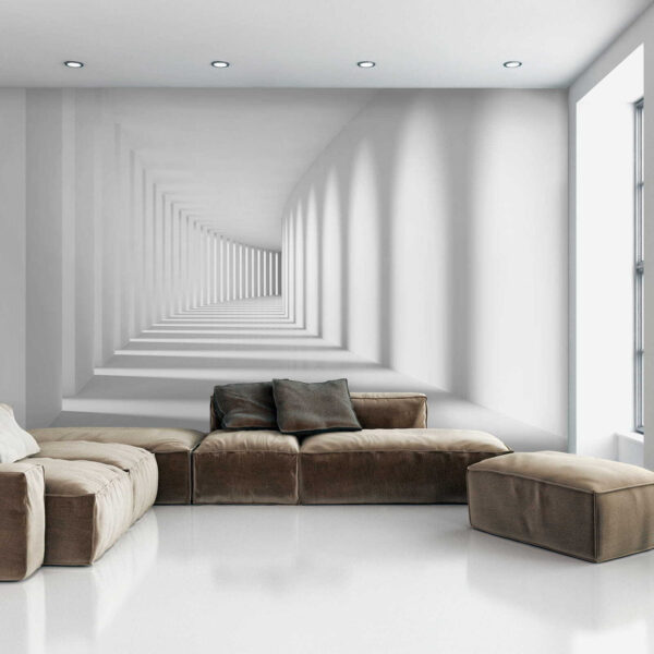 White room with columns and light White room with columns and light