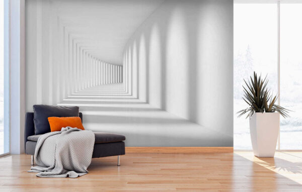 White room with columns and light White room with columns and light