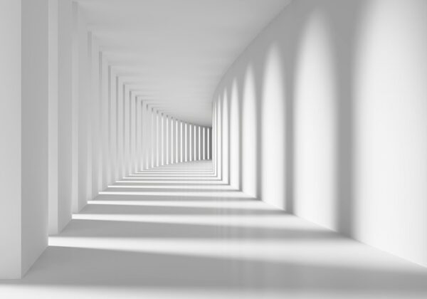 White room with columns and light White room with columns and light
