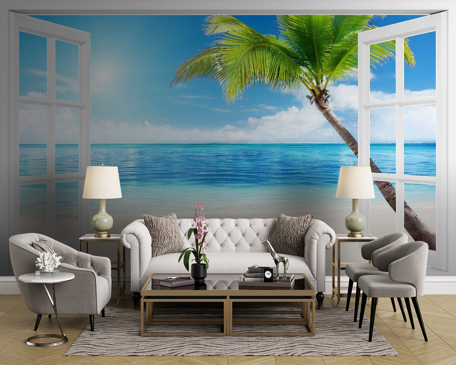 Porte ouverte sur une plage u54977pig43m - Porte ouverte sur une plage - tegory