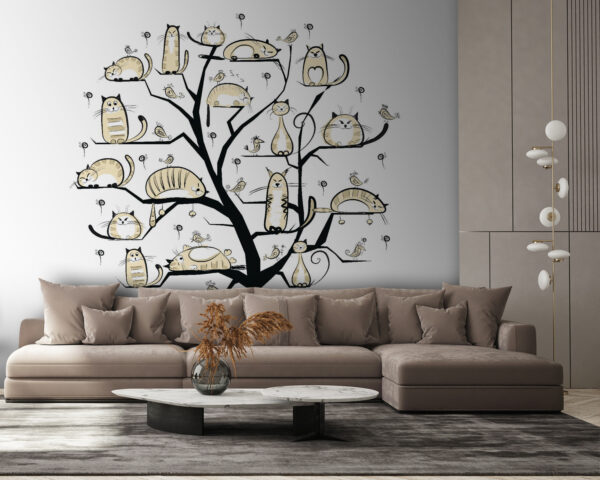 Arbre avec des chats dessus Arbre avec des chats dessus