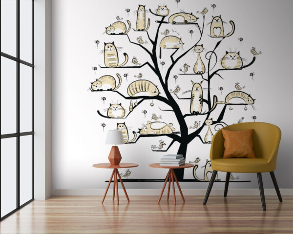 Arbre avec des chats dessus Arbre avec des chats dessus