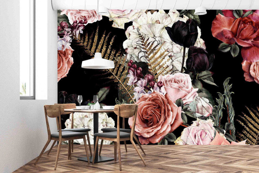 Motif floral de fleurs