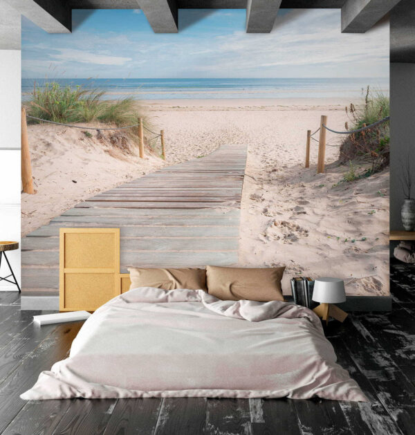 Wooden walkway leading to a beach Wooden walkway leading to a beach