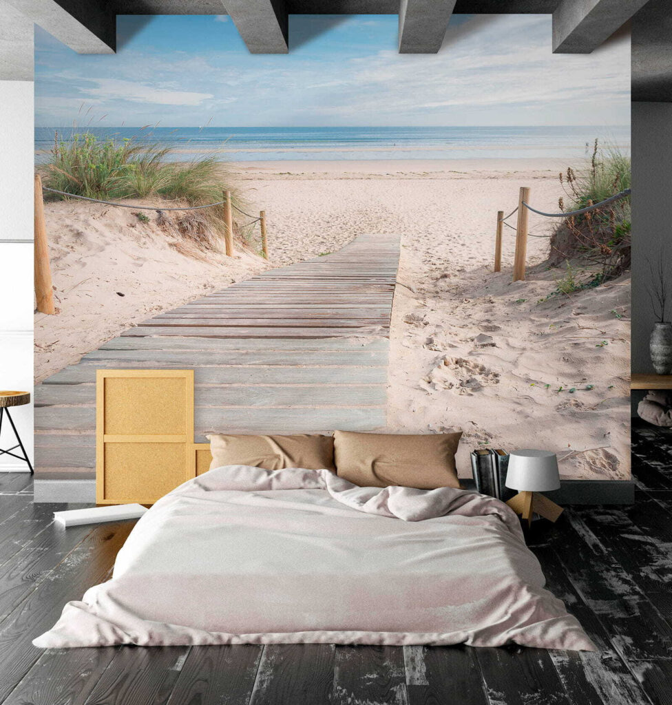Wooden walkway leading to a beach Wooden walkway leading to a beach
